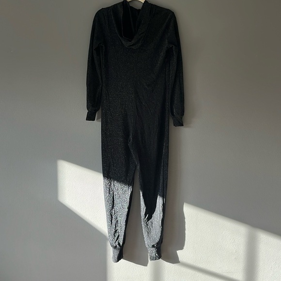 SAVAGE X FENTY Sleep Shine HOODED JUMPSUIT One Piece Onesie Black Glitter - Picture 9 of 14